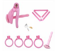 Lightweight Chastity Cage Devices Cock Cage Penis Exercise for Men Sex Toys Chasity Lock Urethral Sound Catheter Plug Accessories SM Inverted Invisible Use with 4 Cock Rings