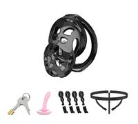 Lightweight Chastity Cage Male Cock Cage with Love Hole - Soft Silicone Chastity Devices Invisible Use with 6 Rings & Chastity Belt Comfortable Sex Toys for Men