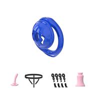 Lightweight Chastity Device Cock Cage Invisible Lock Chastity Cage for Men with 6 Active Rings & 2 Keys,Urinary Catheter Adult BDSM Sex Toys for Male Penis Exercise Abstinence Bondage Play