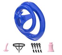 Lightweight Chastity Device Cock Cage Invisible Lock Chastity Cage for Men with 6 Active Rings & 2 Keys,Urinary Catheter Adult BDSM Sex Toys for Male Penis Exercise Abstinence Bondage Play
