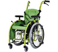Lightweight Child Wheelchair W/Anti-roll Device & Seat Belt Folding Portable Disabled Scooter Aluminum Wheelchair W/Handbrake for Cerebral Palsy s