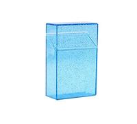 Lightweight Cigarette Case for Men Transparent Cigarette Holder Case for Women Plastic Cigarette Box Case for Roll Ups, 1Pcs. (Blue)