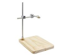 Lightweight Clay Pipe Bracket, Height Adjustable Clay Model Stand, DIY Metal Pipe Sculpture Scaffold, with Wooden Base, for Sculpting Statue Craft Modeling