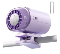 Lightweight Clip On Fan, 2026 NEW Personal Fans with 199 Adjustable Speeds Cooling Device for Umbrella Outdoor, Rechargeable Mini Fan with Clip & LED Display for Desk Stroller Travel Camping Golf Gym