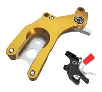 Lightweight CNC Alloy Disc Brake Converter for Bike | Fits 160mm rotors, rear disc brake use, standard frame mount, for versatile cycling application, secure install(DS02-Gold)
