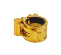 Lightweight CNC Alloy Seatpost Collar 41mm Double Lock | for Quick release lever, for double lock safety, 40mm diameter, lightweight aluminum, black gold rosy colors(gold 41mm)
