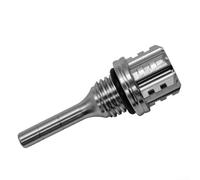 Lightweight CNC Aluminum Oil Dipstick for Motorcycle Featuring Hexagon Profile and Plum Blossom Design (Silver)