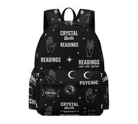 Lightweight College Laptop Backpack Psychic Readings Fortune Teller Art Bla