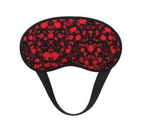 Lightweight Comfortable Classic Horror Blood Splatter Black Art Eye Mask with Elastic Band for Night Sleeping Travel Work - Light Blocking Sleeping Eye Mask