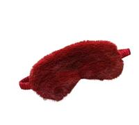 Lightweight Comfortable Sleep Mask Super Soft Adjustable Rabbit Plush Eye Masks for Sleeping Shift Work Naps for Men Women(Wine Red)