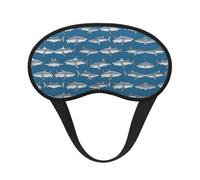 Lightweight Comfortable Sleeping Eye Mask for Travel Work Shift Sleep Naps - Blue Ocean Sea Shark Art Blackout Sleeping Eye Mask for Men Women Kids