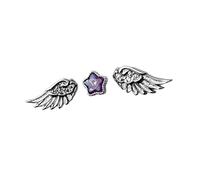 Lightweight Comfortable Star Angel Wing Studs Earrings Stylish Ear Accessories for Daily Wear Travel and Gifting Small Studs Earrings
