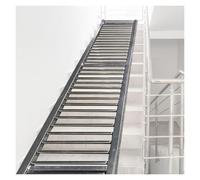 Lightweight Conveyor Zinc-Plated Steel Non-Powered Roller Slides for Warehouses Factories Bucket Discharge Pulleys - Silver 35cm Width 200kg Capacity