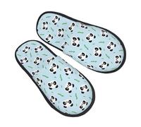Lightweight Cotton Slipper Cute Mochi Panda Men's Slipper Cosy Ladies Slippers for Indoor Guest Travel M