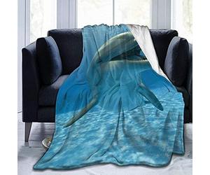 Lightweight Cozy Bed Blanket Dolphin Large Super Soft Throw Blanket 60"x80", Fle