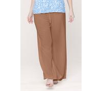 Lightweight Crepe Viscose Wide-Leg Trousers Enorsia Orange 10