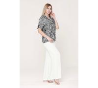 Lightweight Crepe Viscose Wide-Leg Trousers Enorsia White 12