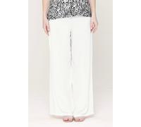 Lightweight Crepe Viscose Wide-Leg Trousers Enorsia White 16