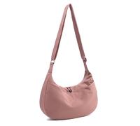 Lightweight Crescent Bag Nylon Crossbody Bags for Women Multi-Pocket Sling Hobo Luna Bag Women's Shoulder Handbag for Travel, A-rose