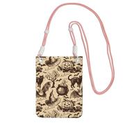 Lightweight Crossbody Cell Phone Purse for Women Girls, Witch Hat Small Sling Pouch, Hands-Free Compact Wallet Purse for Daily, Shopping, Travel, Water-Resistant Shoulder bag Organizer, Pink Strap