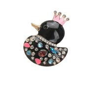Lightweight Crystal Ducks Brooch Crowns Accent Secure Pin for Garments Bags Hats Accessory Clothing Accessories Women's Brooch