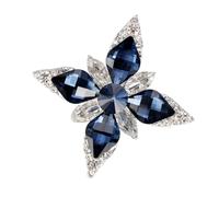Lightweight Crystal Flower Pin with 8 Point Star Designs Perfect for Parties and Casual Outfits Multi Use Brooch