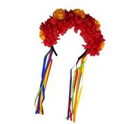 Lightweight Decorative Hair Ornament Flower Headwear Props with Realistic Marigold Design for Special Occasion Photography Headdress
