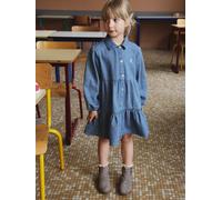 Lightweight Denim Dress for Girls medium blue