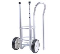 Lightweight Detachable Cylinder Cart with 2 Wheels, Adjustable Height Gas Bottle Storage Dolly for 2-10L Cylinders (Fits 6.3''-16.8cm Bottles) - Mobile Cylinder Rack