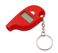 Lightweight Digital Tire Pressure Gauge in Keychain Form Factor with LCD Display for PSI KPa Bar cm2 Tire Checks (Red)