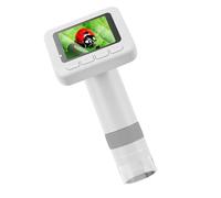 Lightweight Digital with 6-LED Screen Projection & 180-Min Runtime for Scientific Research & Learning Microscopes with PC Display