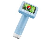 Lightweight Digital with 6-LED Screen Projection & 180-Min Runtime for Scientific Research & Learning Microscopes with PC Display