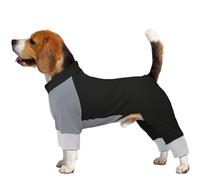 Lightweight Dog Onesie for Summer, Cool Breathable Four-Leg Dog Pyjamas, UV Sun Protection & Mud Dirt Proof Suit, Protective Full Body Clothing for Medium Large Dogs, Grey XL
