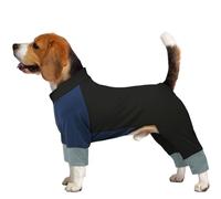 Lightweight Dog Onesie for Summer, Cool Breathable Four-Leg Pollen Protection Suit, UV Sun Protection & Mud Dirt Proof Suit, Protective Full Body Clothing for Medium Large Dogs, Black M