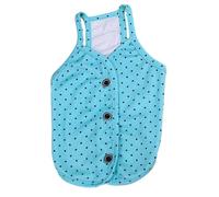 Lightweight Dog Vest with Thin Straps, Open Back Pet Vest for Easy Wear, Breathable Spring Summer Pet Wear, Cute Polka Dot Sleeveless Top for Small Puppy Kitten, Size XS to XL, Blue Green XS