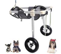 Lightweight Dog Wheelchair for Back Legs, Mobility Aids for Disabled Pets, Hind Legs Rehabilitation Training Wheels Chair, Cart Assisted Walker with Soft and Comfortable Harness(Size S)