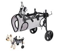Lightweight Dog Wheelchair for Did Pets li Aid with Wheels Stable Pet Cart for Hind Leg Support Ideal for Dogs (Red)