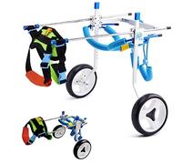 Lightweight Dog Wheelchair for Disabled Pets, Adjustable Back Leg Support for Small Dogs with Paralyzed Hind Legs, Help Mobility - XXXS, Blue Color