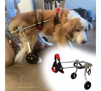 Lightweight Dog Wheelchair for Rear Legs - Adjustable 2-Wheel Pet Mobility Cart for Small to Large Dogs - Breathable Rehabilitation Scooter for Improved Mobility