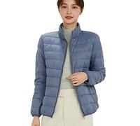 Lightweight Down Jacket Women Packable Ladies Puffer Jacket Coats for Women Puffa Jackets Oversized Waterproof Puffer Jackets Womens Compressible Down Feather Coat Parka Quilted Padded Jackets Blue L