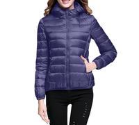 Lightweight Down Jacket Women with Hood Womens Down Coats Women's Ultra Light Packable Down Filled Coat Parka Quilted Padded Hooded Puffer Jacket Ladies Bubble Jacket Winter Womens Winter 2024