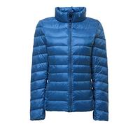 Lightweight Down Jacket Women Womens Down Coats Women's Ultra Light Packable Down Jacket Down Filled Coat Stand Collar Quilted Padded Puffer Jacket Ladies Bubble Puffa Jacket Parka Winter Lake Blue
