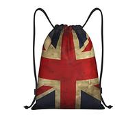 Lightweight Drawstring Bag British Flag, Premium Sport Gym Sack, Unisex String Sackpack, for Girls Adults 36X42cm