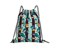 Lightweight Drawstring Gym Bag Racoons Are Taking Over Drawstring Backpack Personalised School Bags For Activities Beach Shopping 36X42Cm