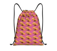 Lightweight Drawstring Sport Bag Chicken Nuggets Pattern, Unisex Gym Backpack, Personalised Swim Bags, for Hiking Men 36X42cm