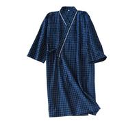 Lightweight Dressing Gowns Mens Uk Summer Dressing Gown, Breathable Skin-Friendly Super Soft Cardigan Loose Fit Medium Length Simple Leisure Loungewear Spa Gym Shawl Nightwear