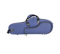 Lightweight Durable Alto sax case Plush interior Portable Saxophone carrying case Adjustable shoulder strap with frontside storage pocket nylon cover (Blue)