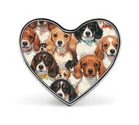 Lightweight Durable Metal Colorful Elephants Lapel Pin, Round Fashion Heart Badge for Shirts, Jackets, Hats