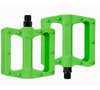 Lightweight Durable Polypropylene Material Universal Bicycle Pedals with Boron Steel Axle & Dual Du Bearings - Multiple Colors Available for Mountain Bike, Road Bike, BMX, Fixie (Green)