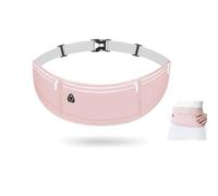 Lightweight Dynamic Shield Running Belt, Quick-Drying Phone Holder Bum Bag with Reflective Strip and Adjustable Waist Strap for Men and Women - Ideal for Running and Outdoor Activities-Pink